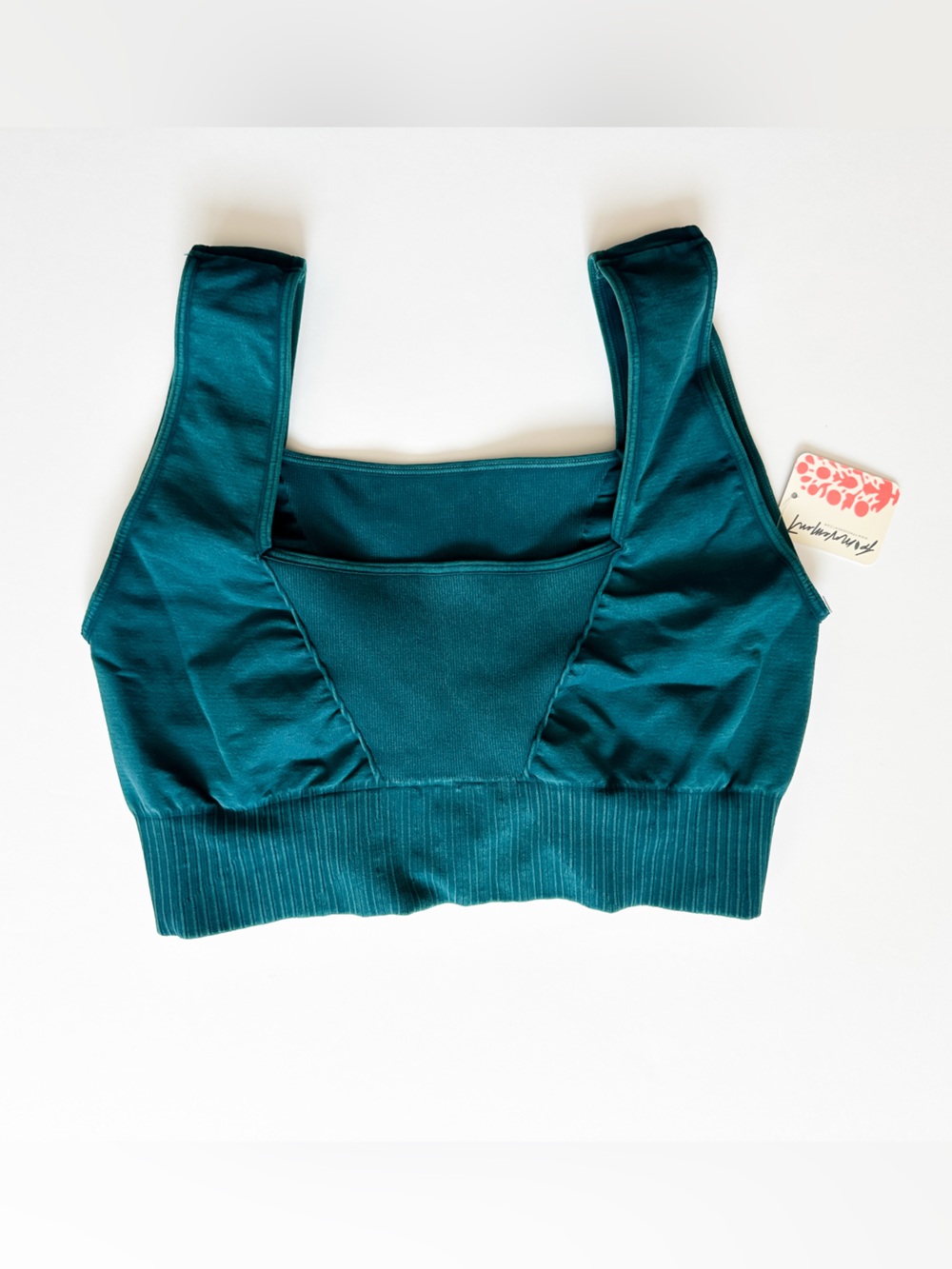 Free People Movement Women’s Teal Ribbed Matching Bra/Leggings Set - Size XLArge - Picture 2 of 9